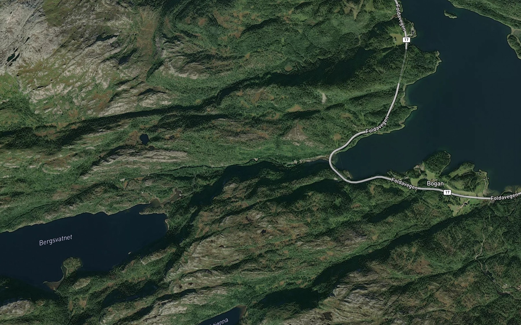 Satellite map of the Langbogaelva