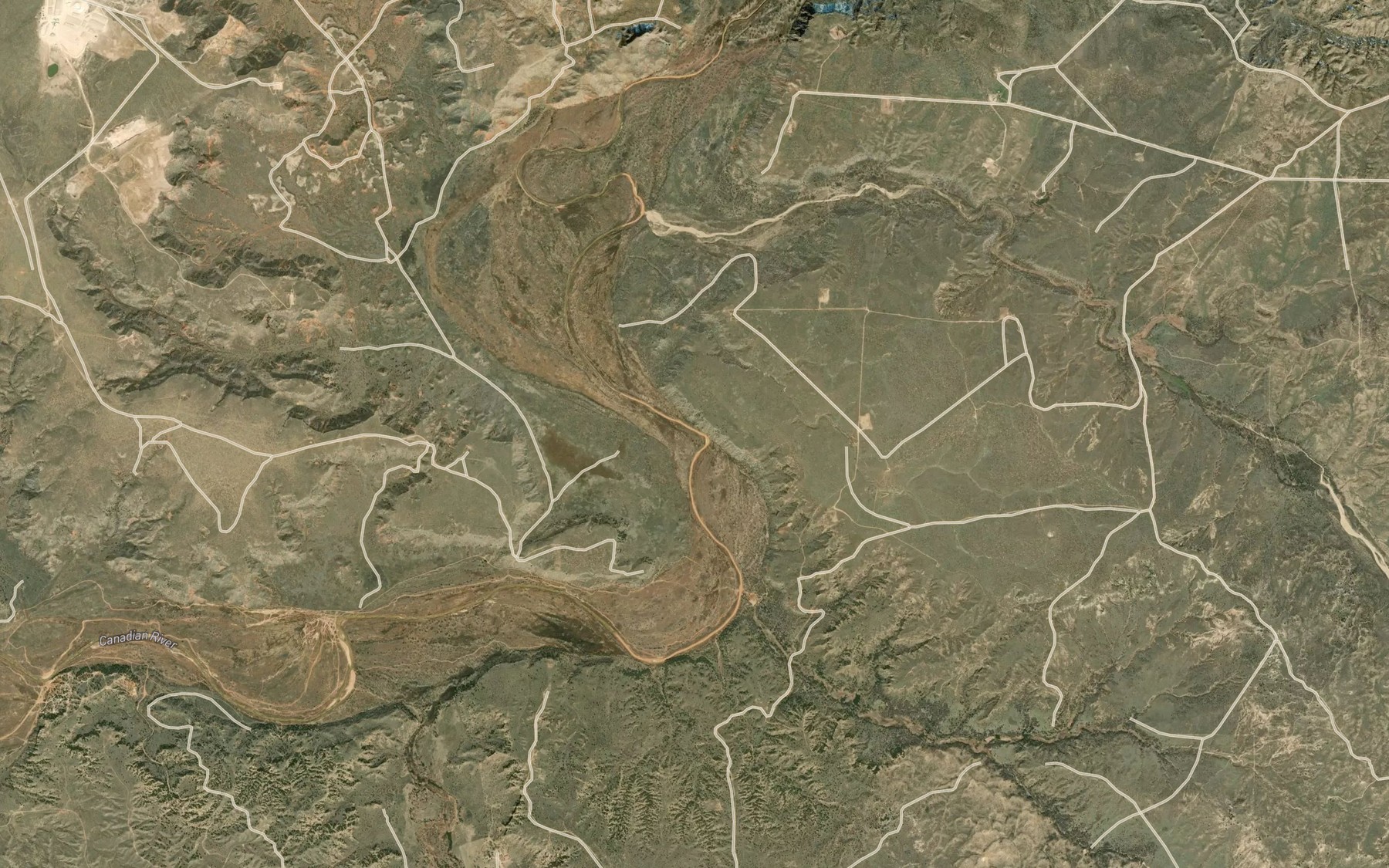 Satellite map of the Chicken Creek