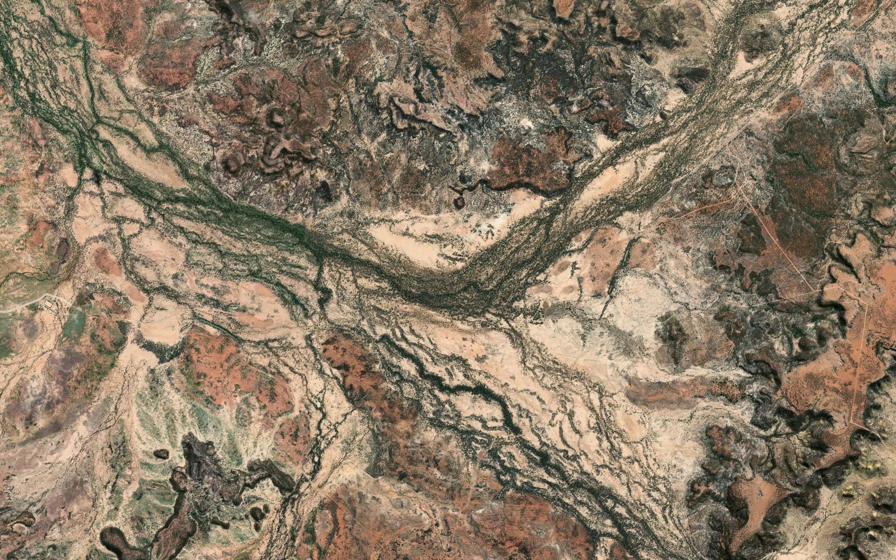 Satellite map of the Coorajah Creek