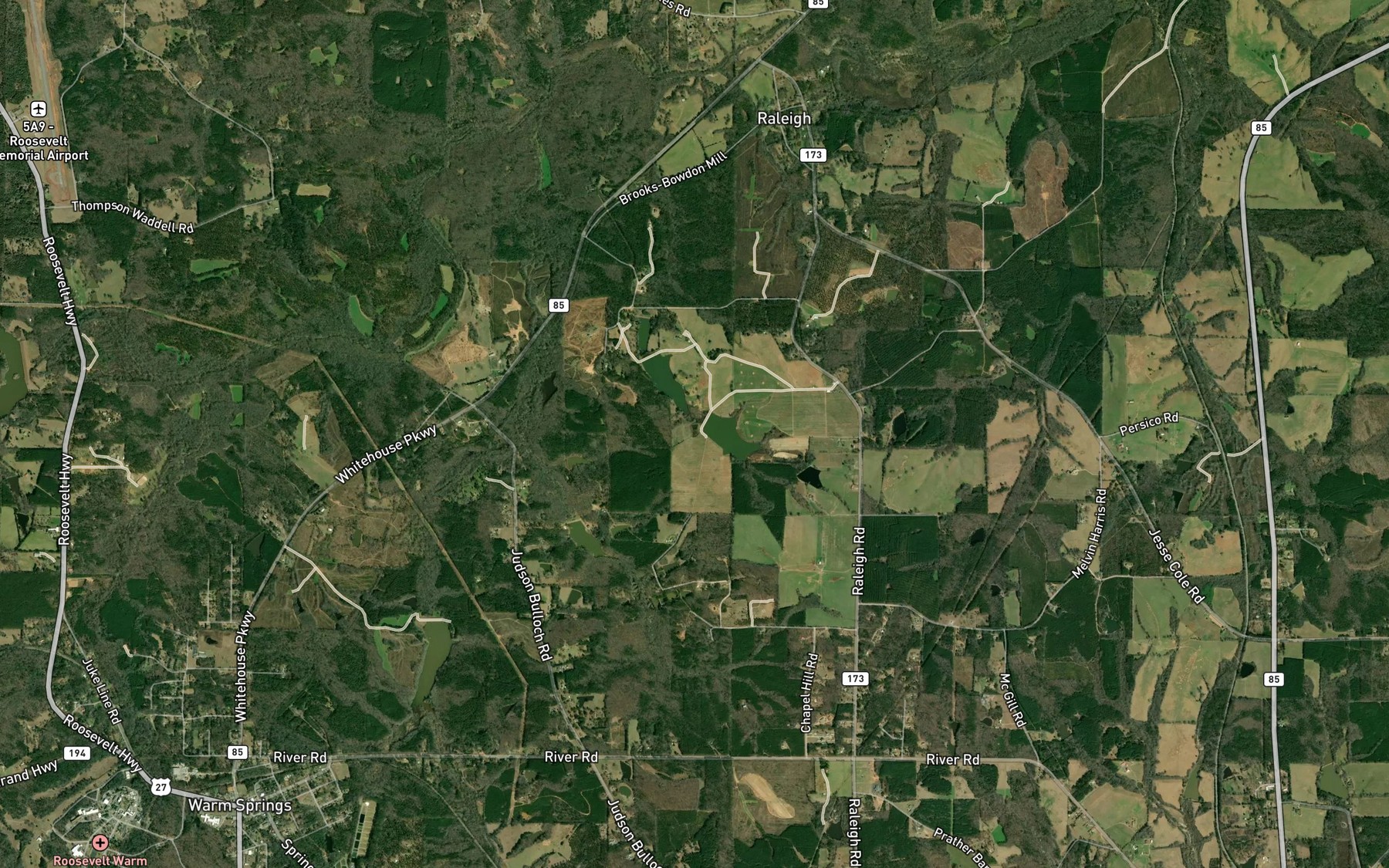 Satellite map of the Upper Hudson Lake