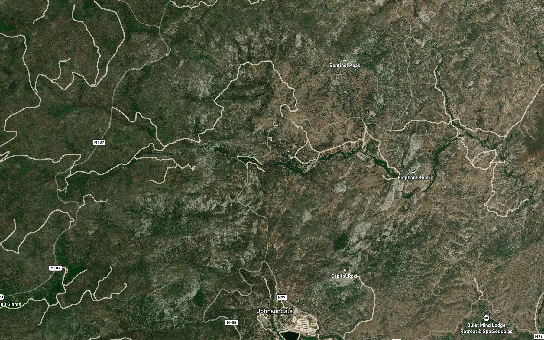 Satellite map of the Long Meadow Creek