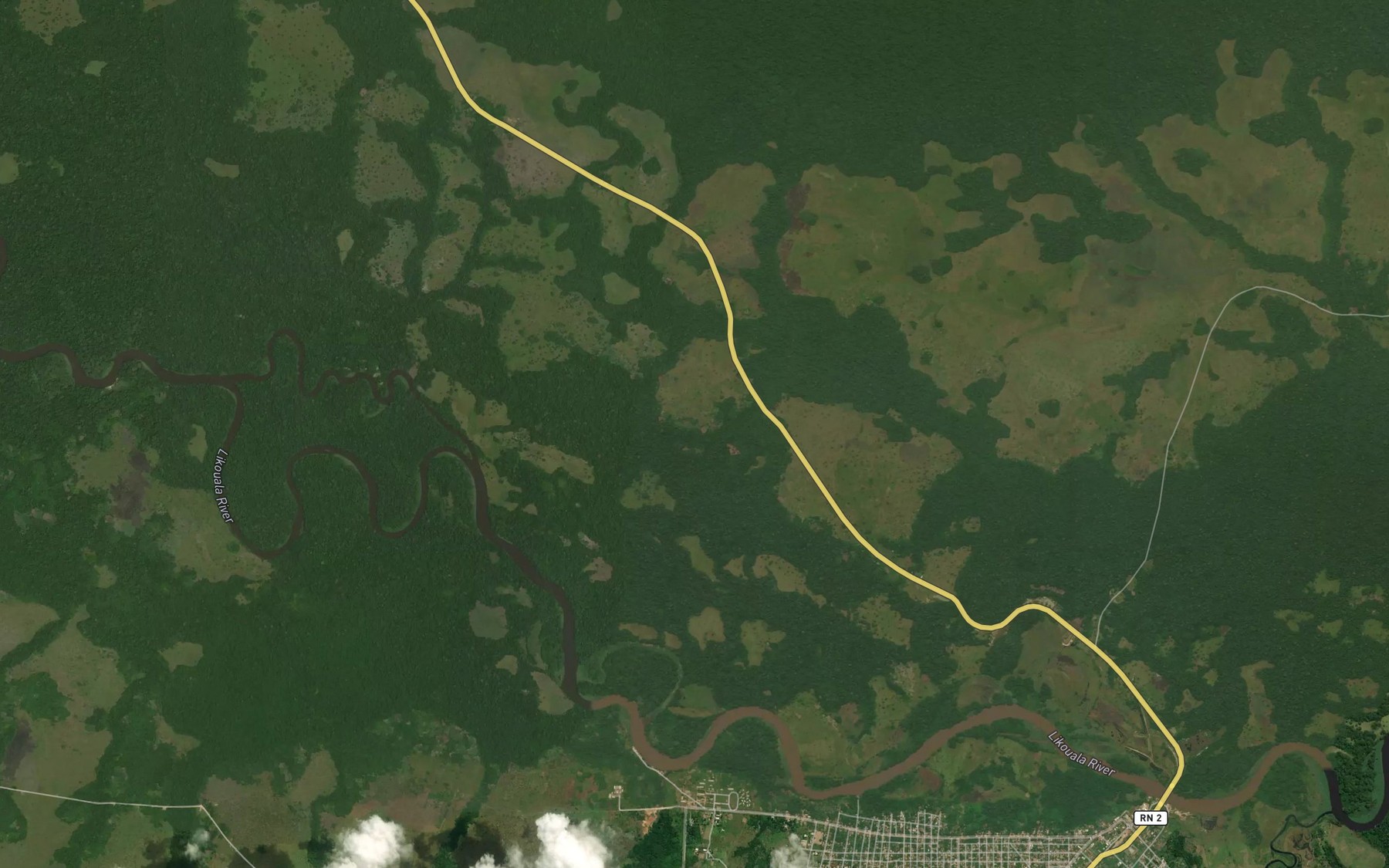 Satellite map of the Ndobo