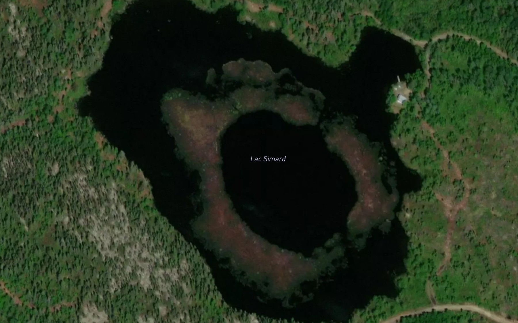 Satellite map of the Lac Simard
