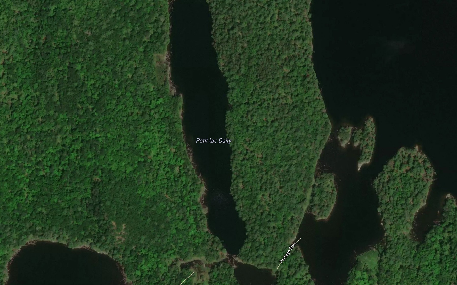 Satellite map of the Petit lac Daily