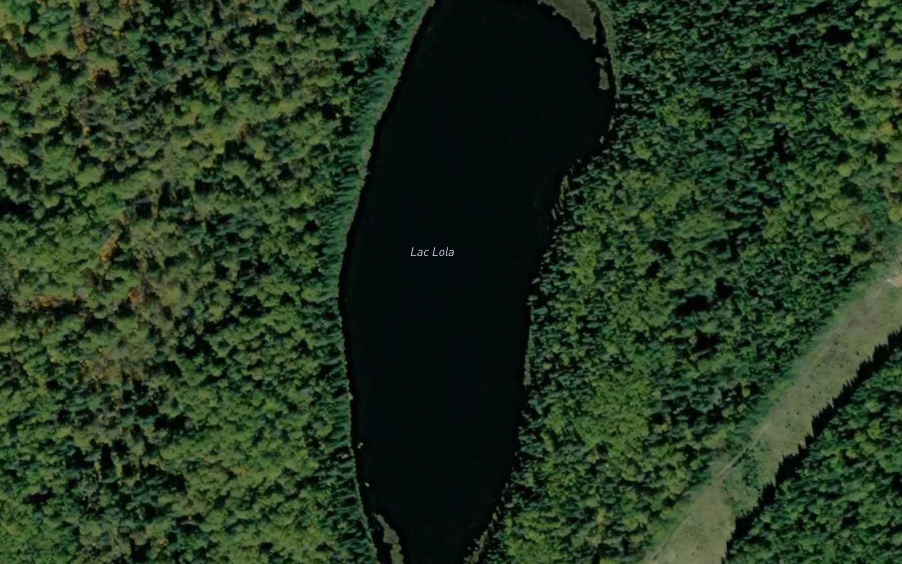 Satellite map of the Lac Lola