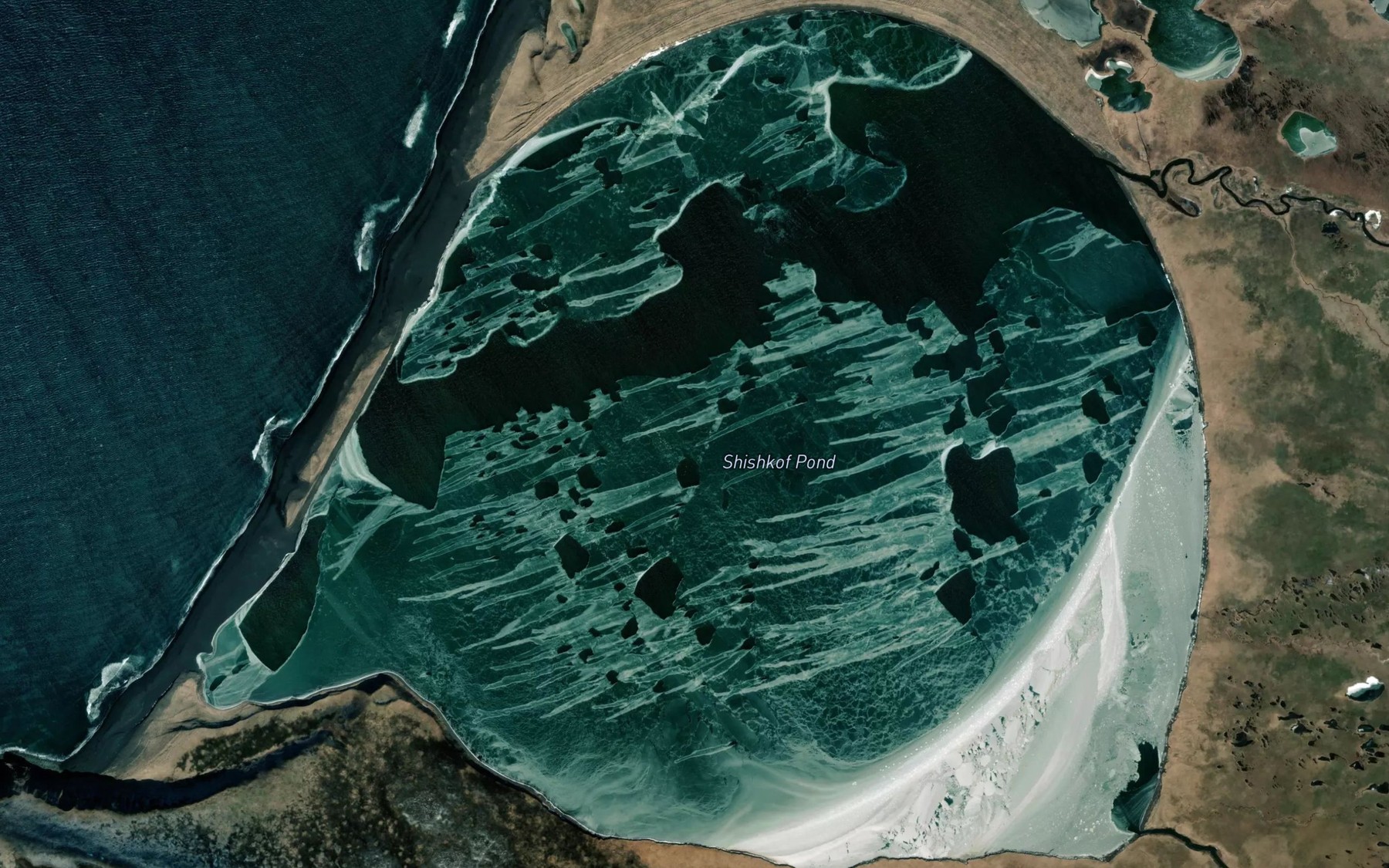 Satellite map of the Shishkof Pond
