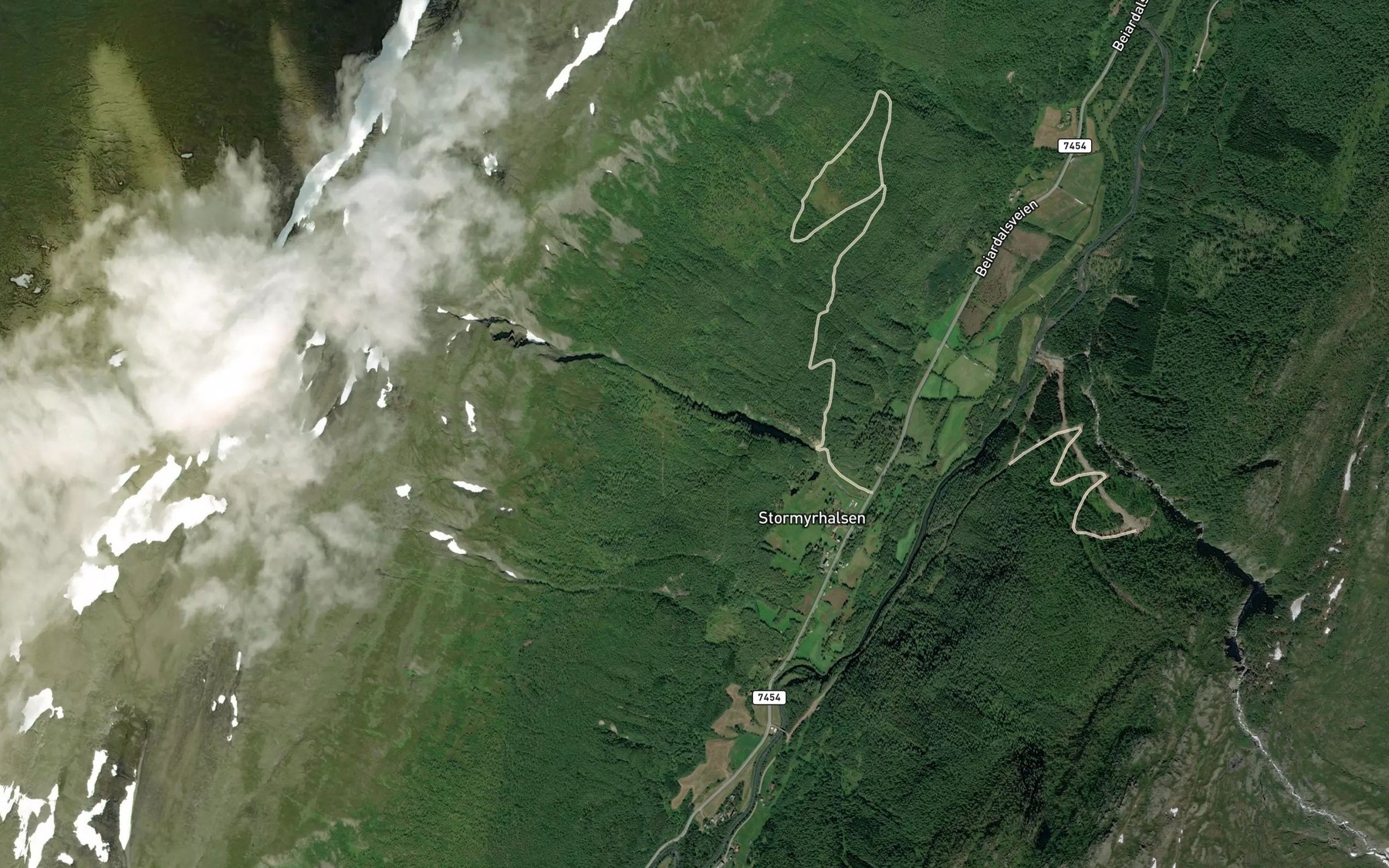 Satellite map of the Jonasbekken