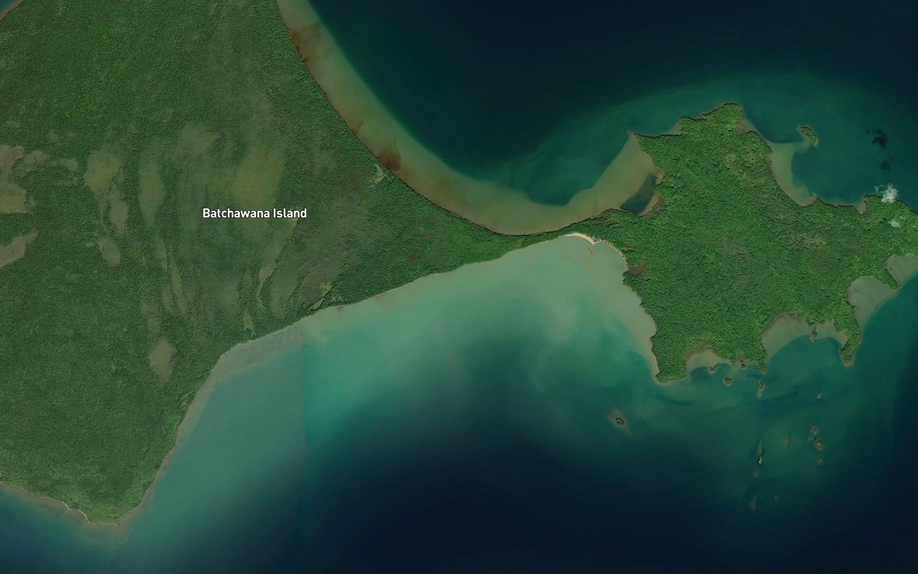 Satellite map of the Batchawana Bay