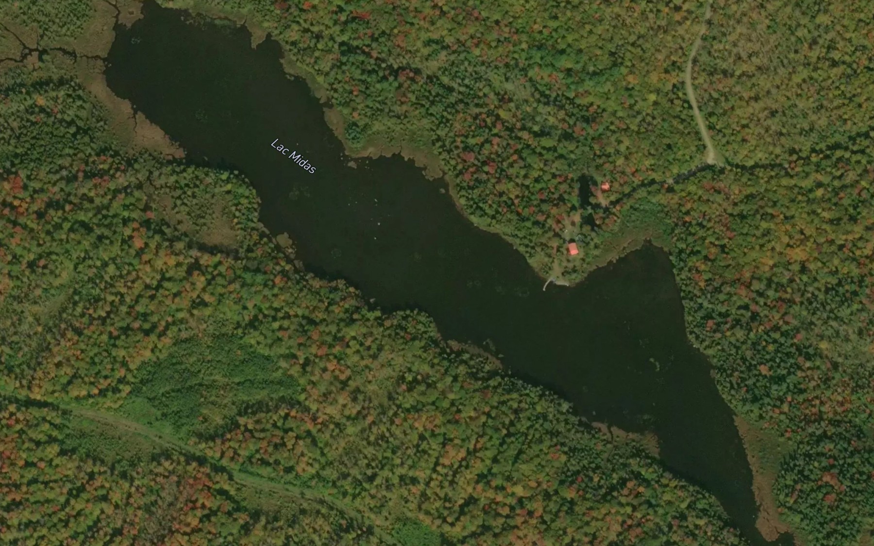 Satellite map of the Lac Midas
