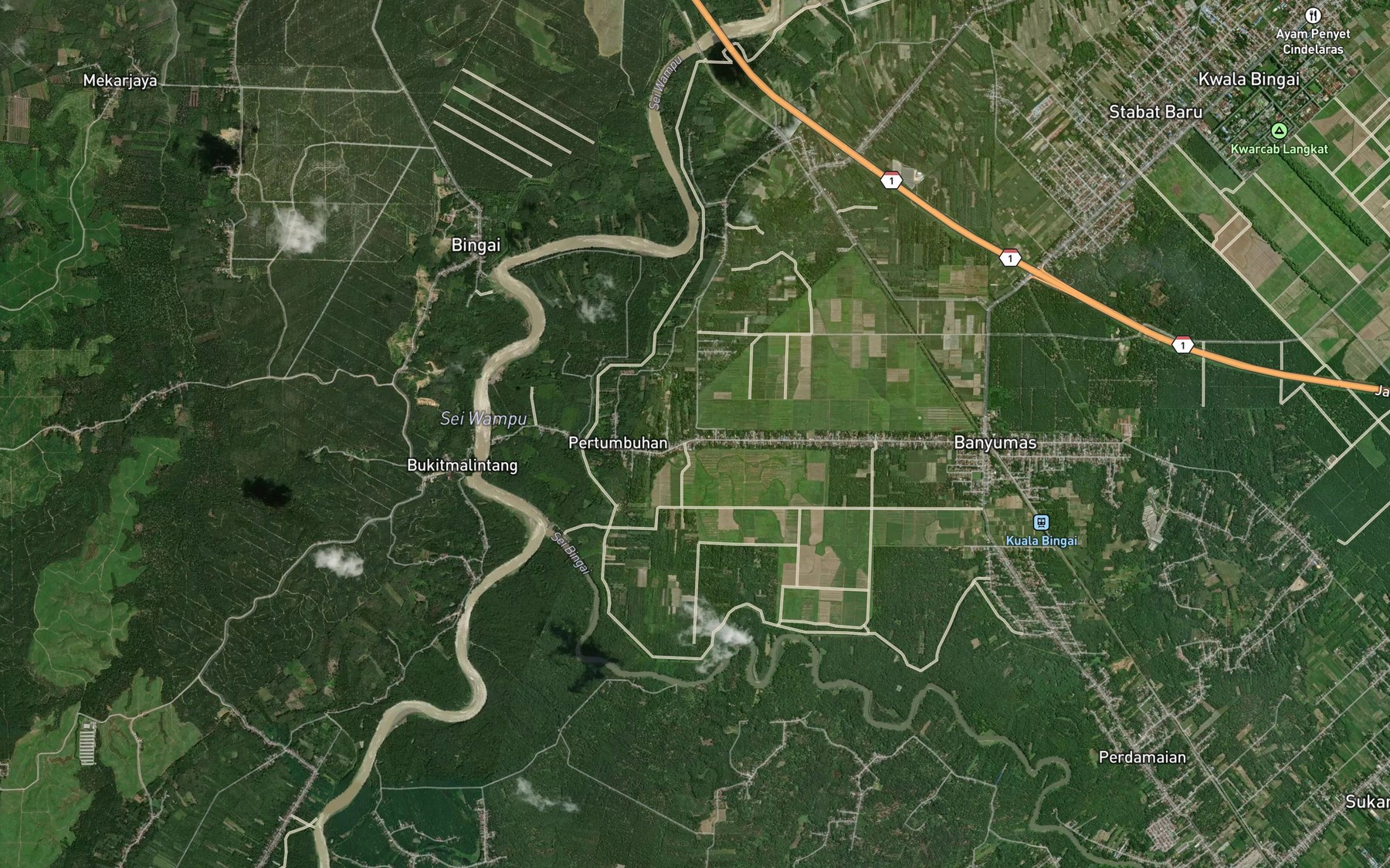 Satellite map of the Sungai Remis