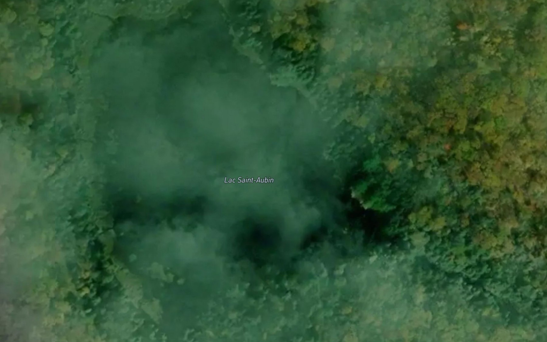 Satellite map of the Lac Saint-Aubin
