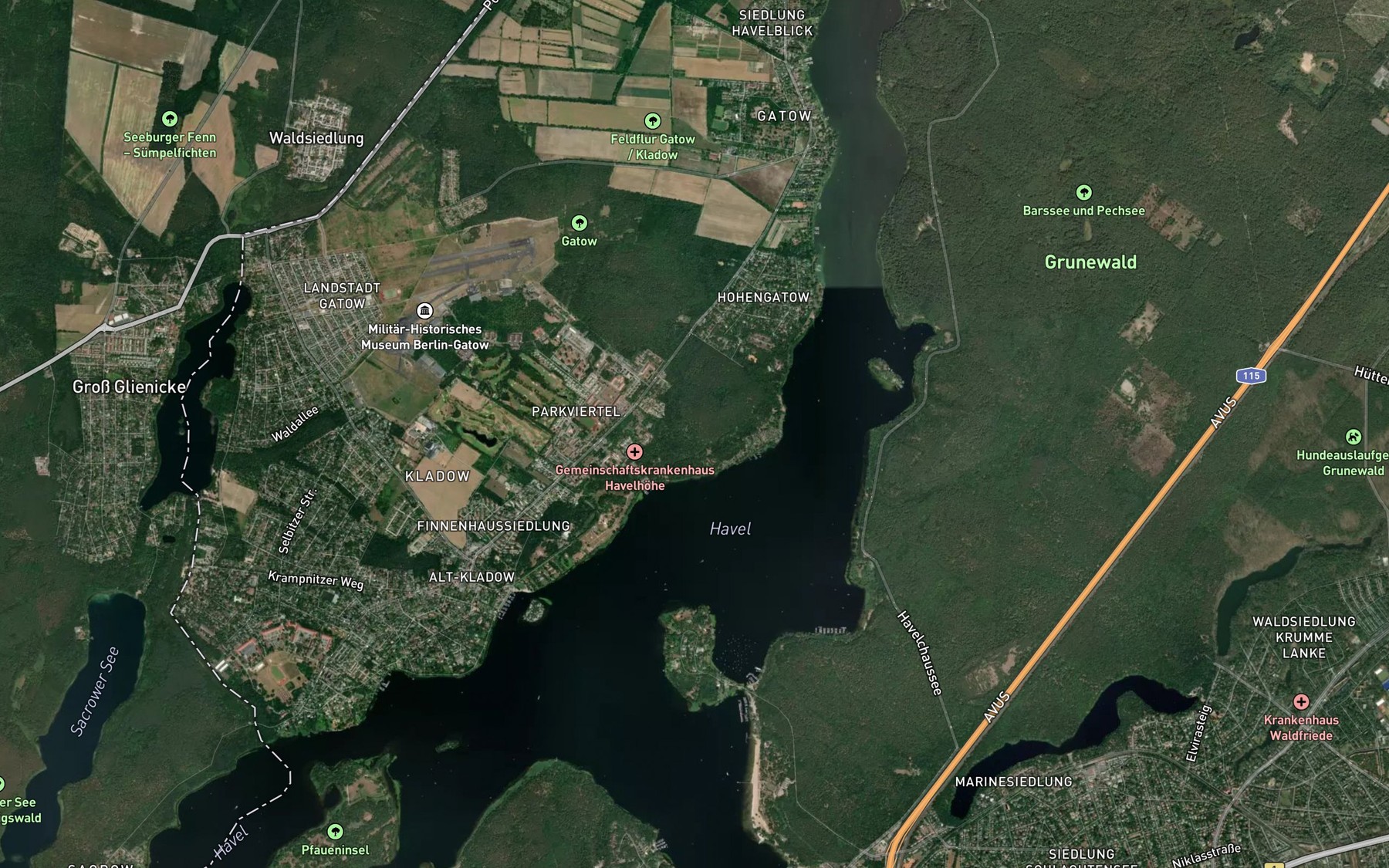 Satellite map of the Grosse Steinlanke