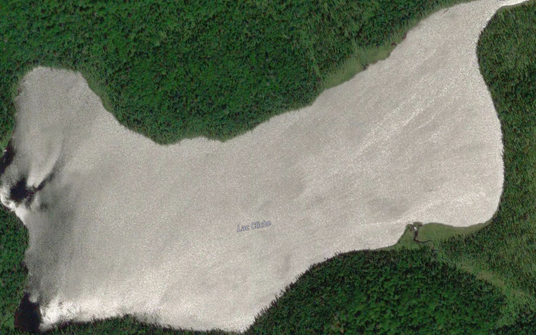 Satellite map of the Lac Cliche