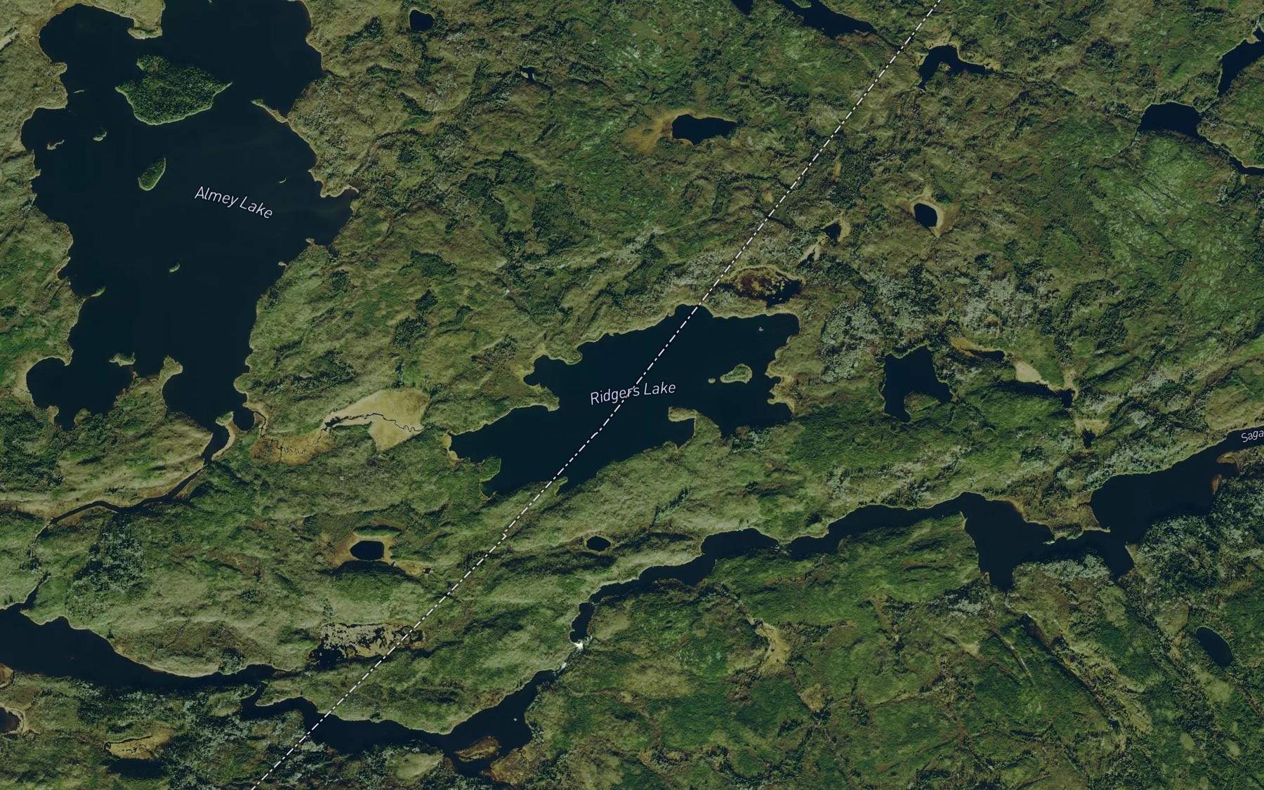 Satellite map of the Ridgers Lake