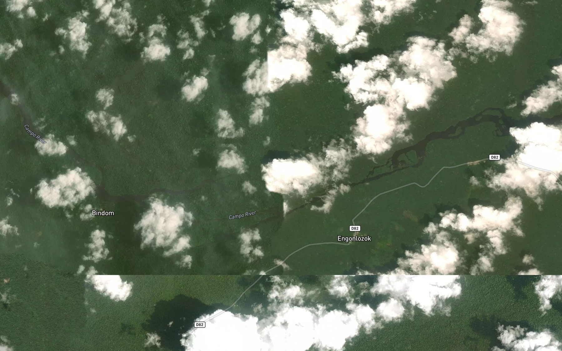 Satellite map of the Manawoumou