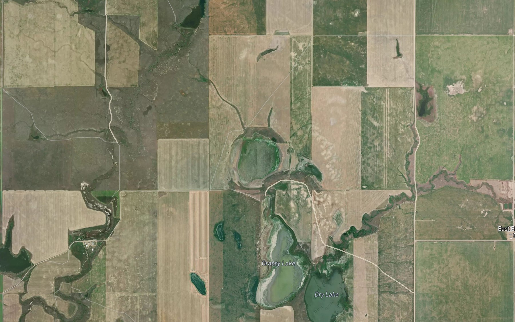 Satellite map of the Lake Thibadeau