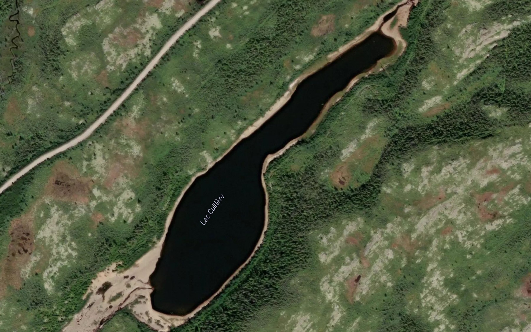 Satellite map of the Lac Cuillere