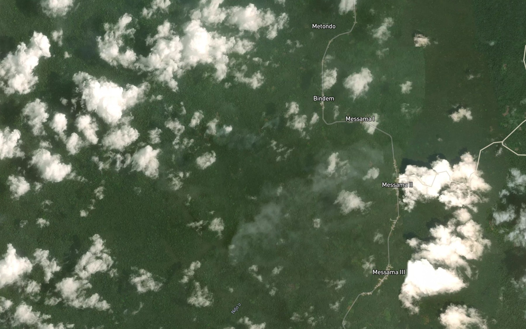 Satellite map of the Dabeme