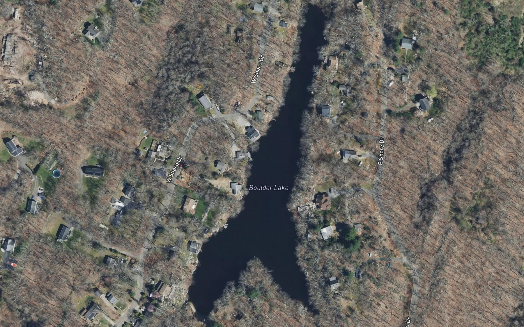 Satellite map of the Boulder Lake
