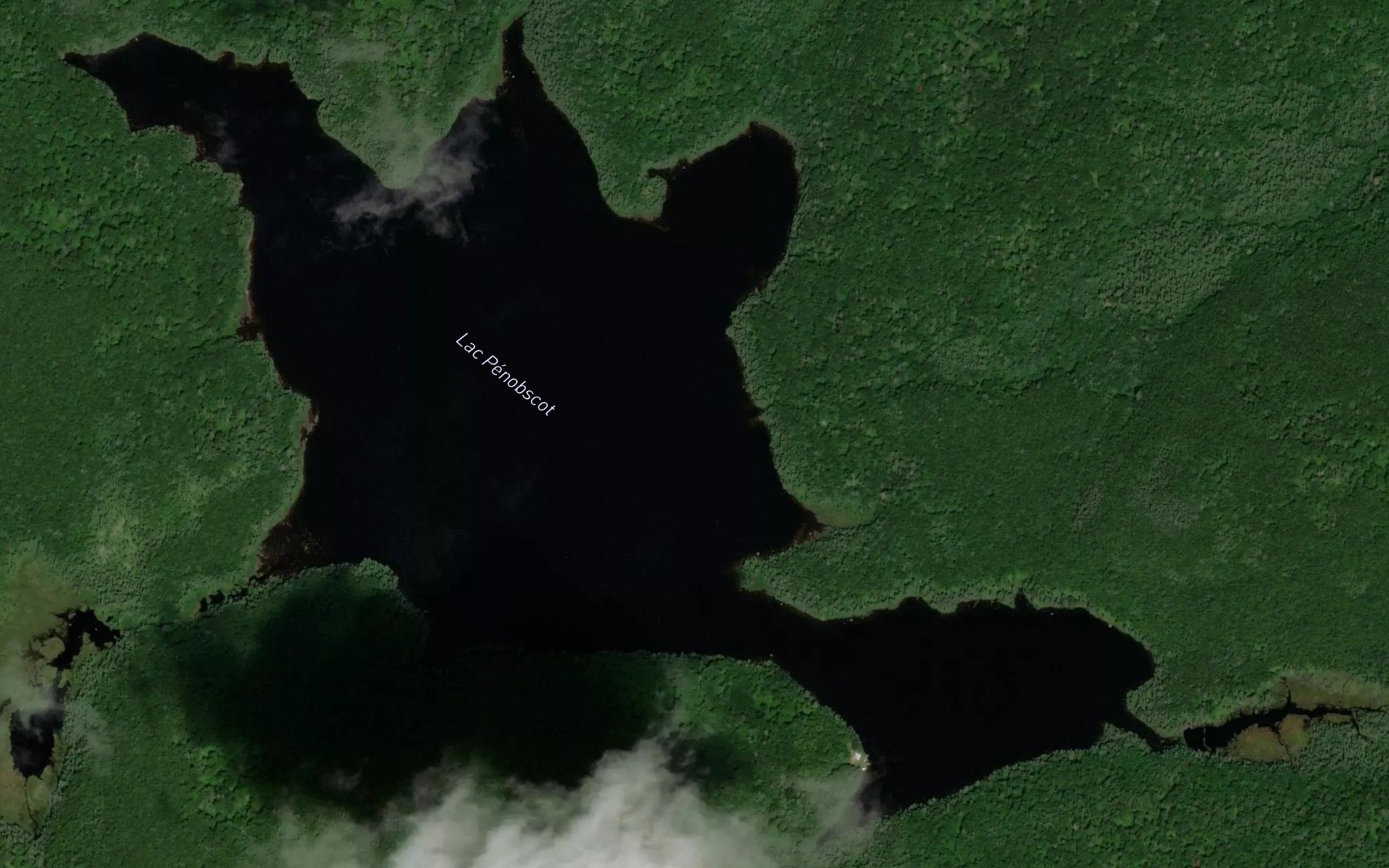 Satellite map of the Lac Penobscot