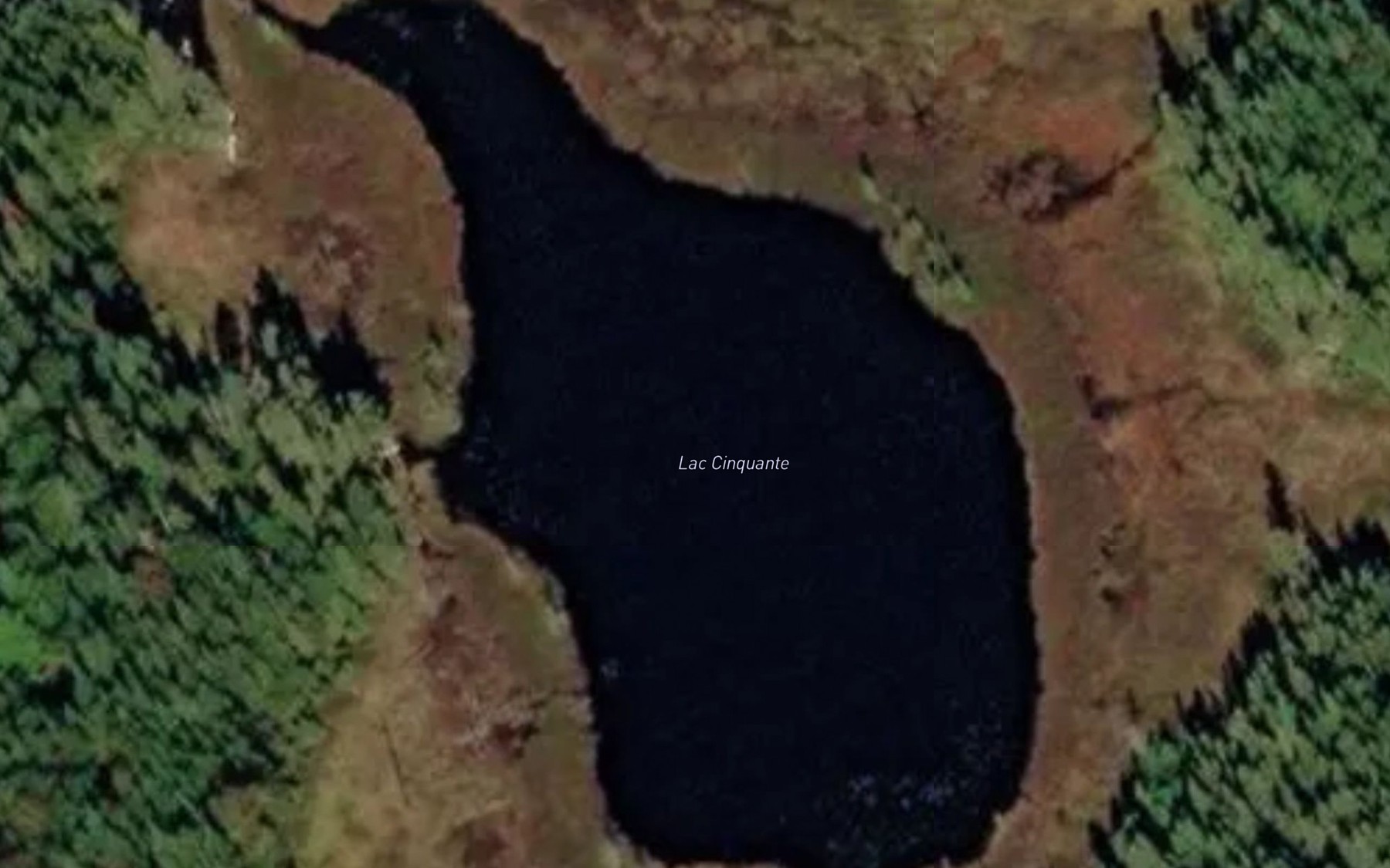 Satellite map of the Lac Cinquante