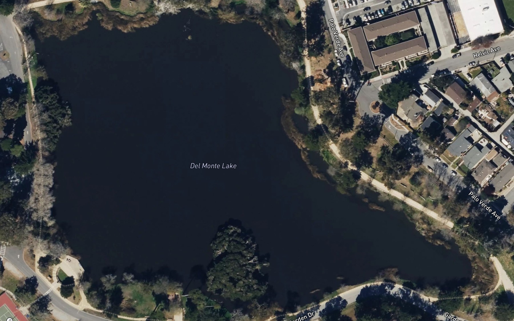 Satellite map of the Del Monte Lake