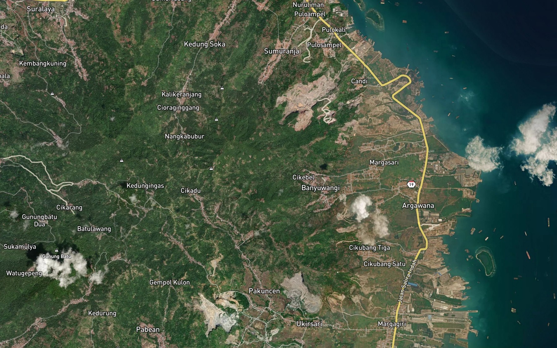 Satellite map of the Ci Kebel