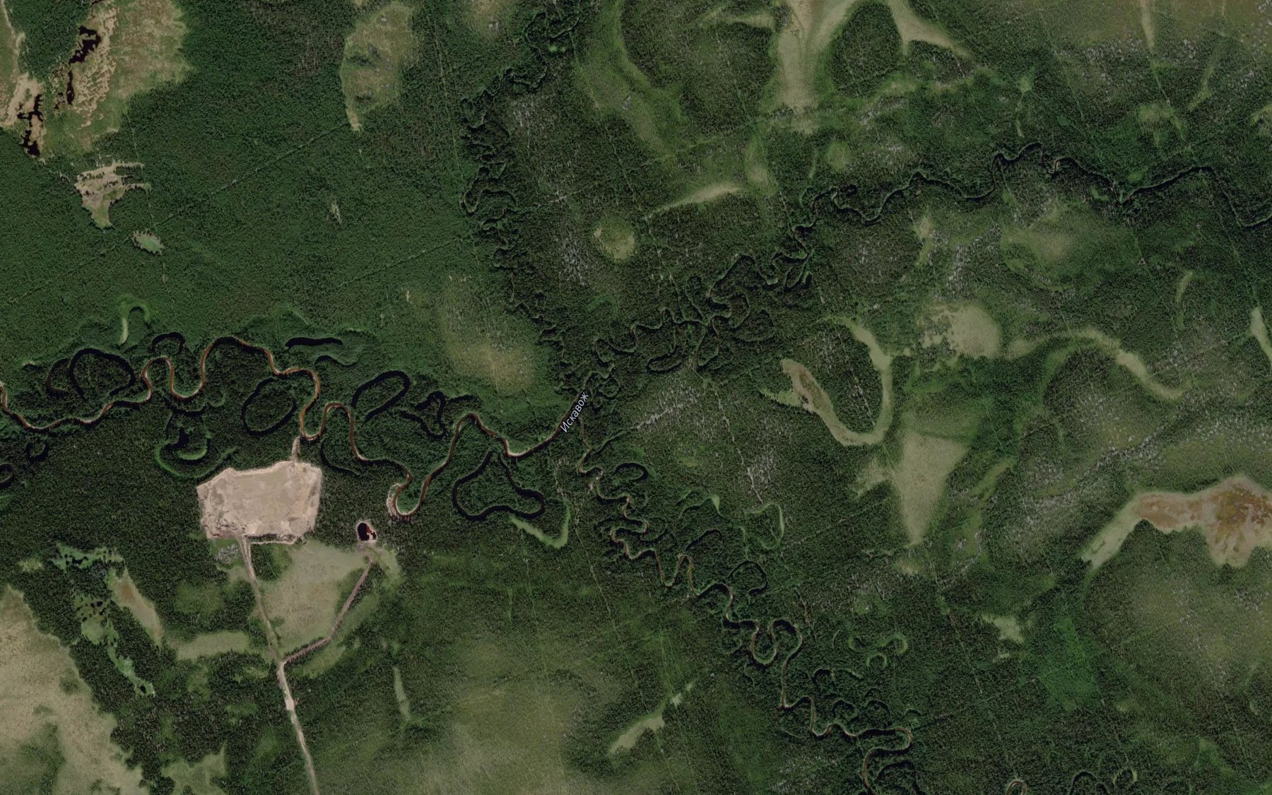 Satellite map of the Iskavozh