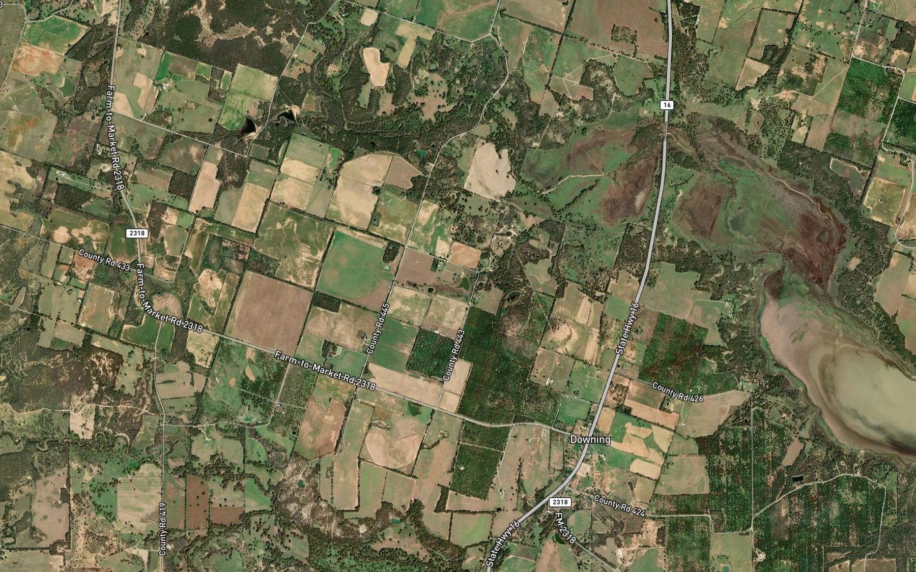 Satellite map of the Jerry Solomon Lake