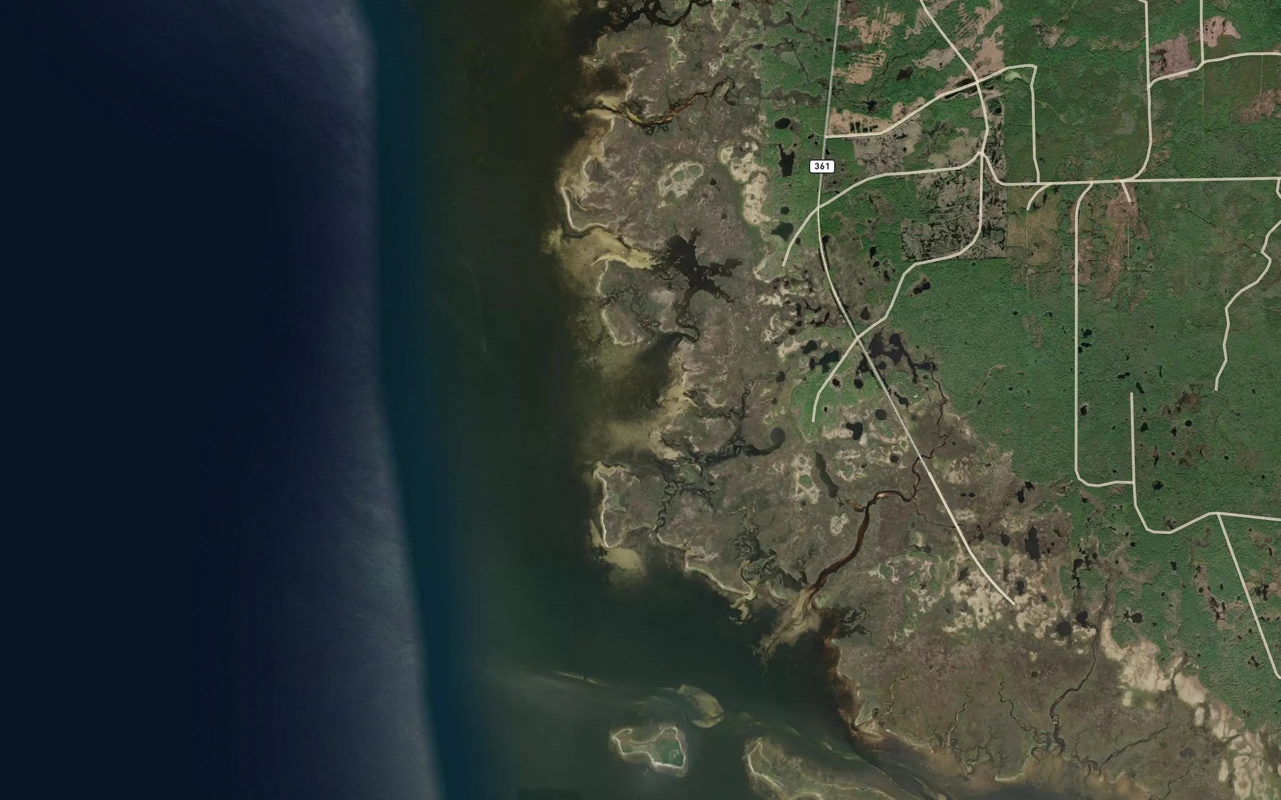Satellite map of the Bull Cove
