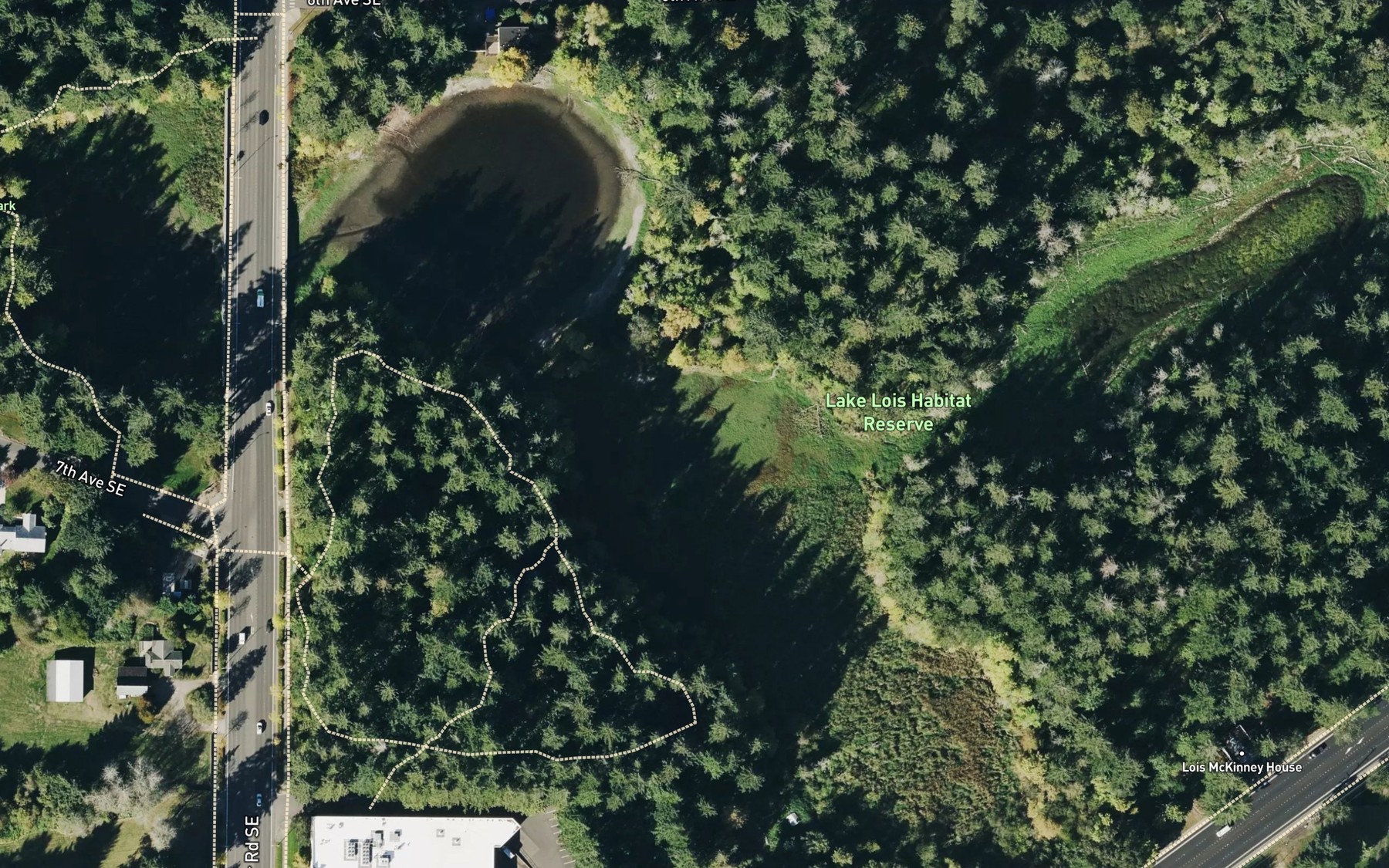 Satellite map of the Lake Lois