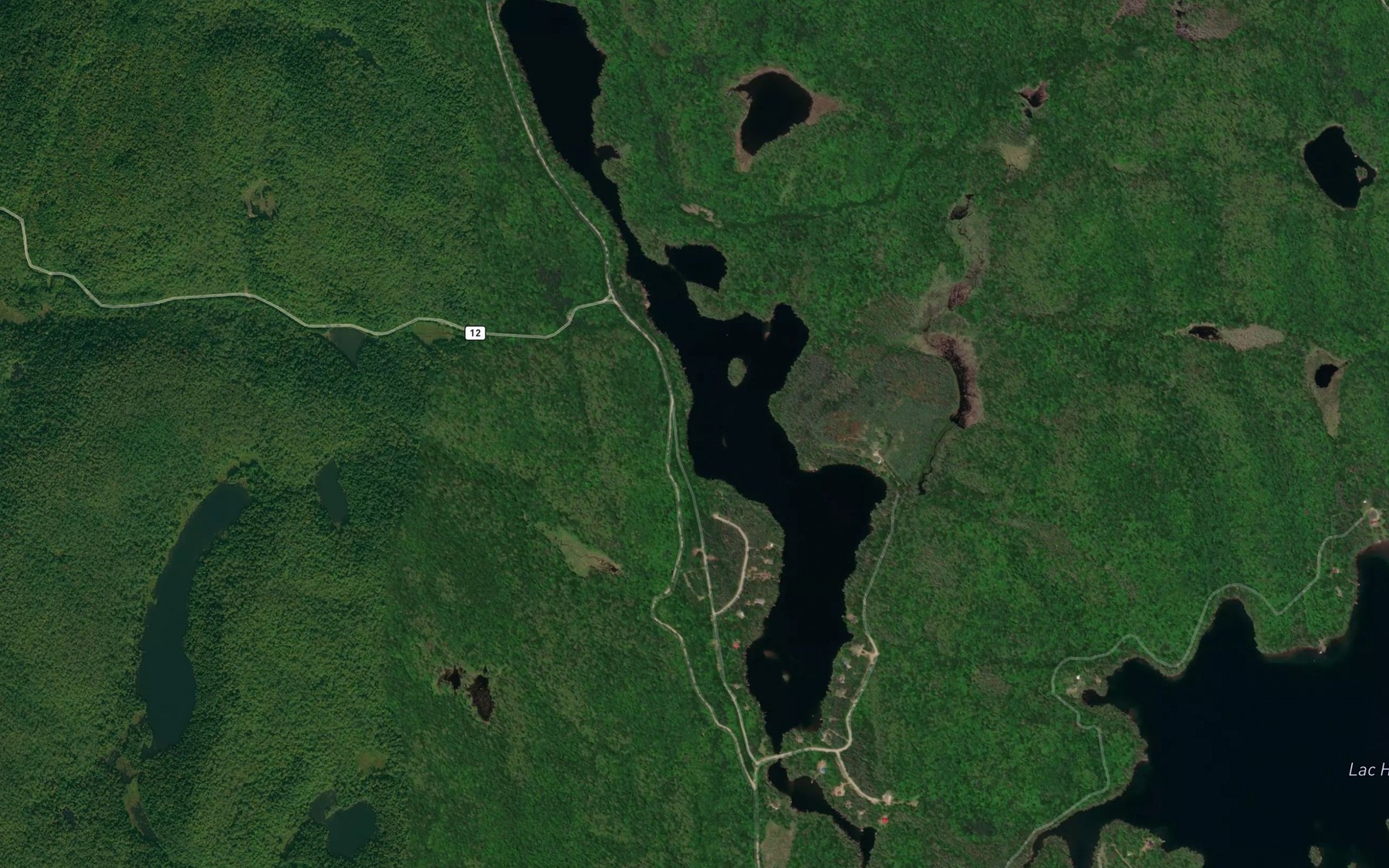 Satellite map of the Lac Smallian