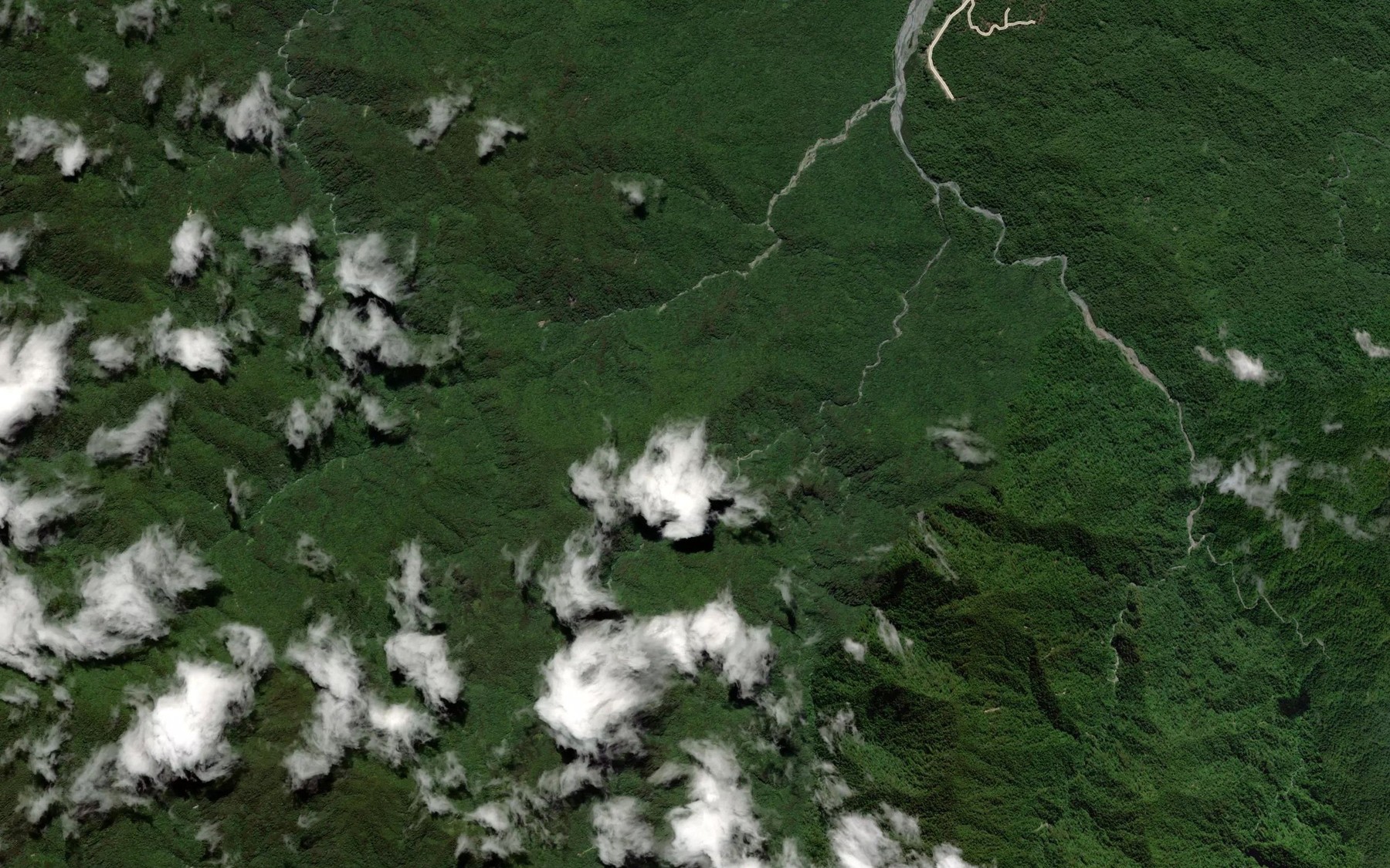 Satellite map of the Winipe Creek