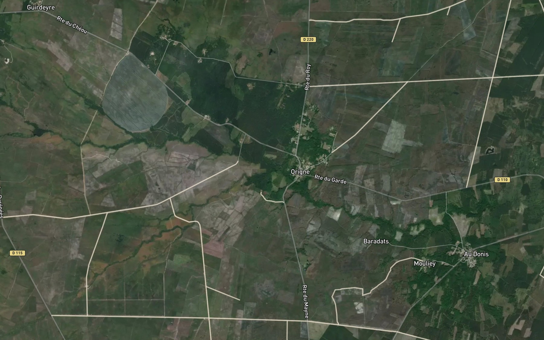 Satellite map of the Ruisseau le Riou