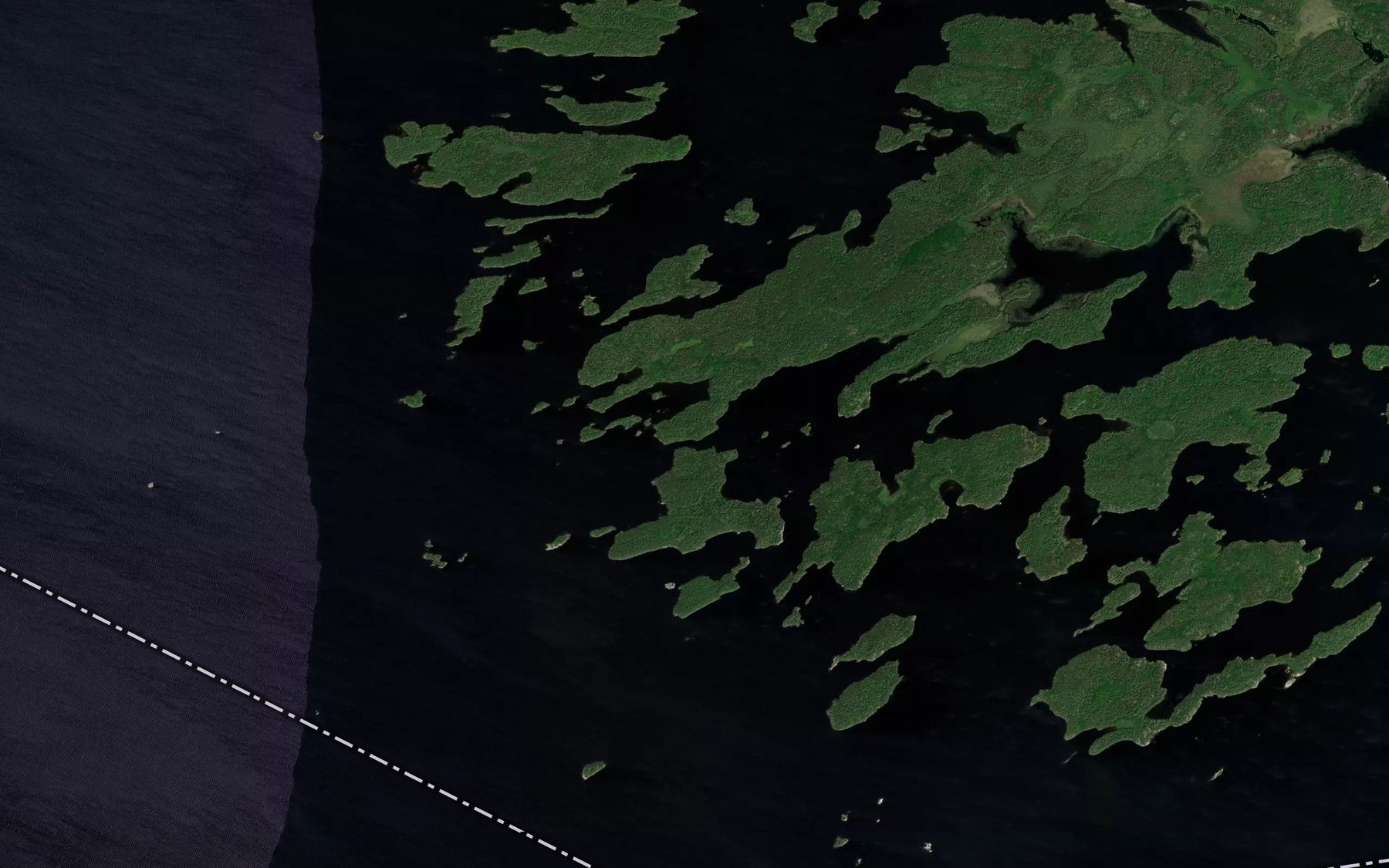 Satellite map of the Hole in the Wall
