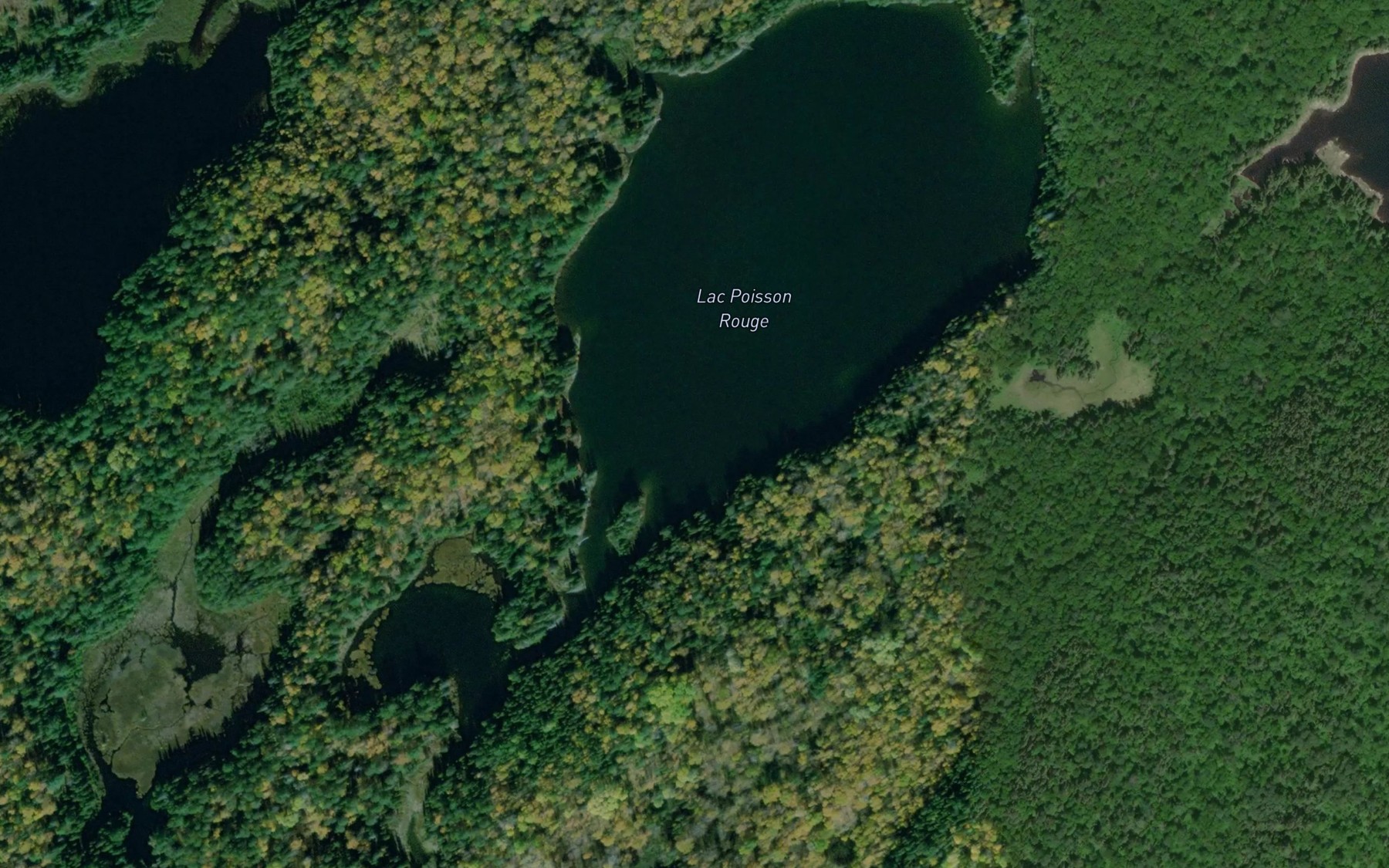 Satellite map of the Lac Poisson Rouge