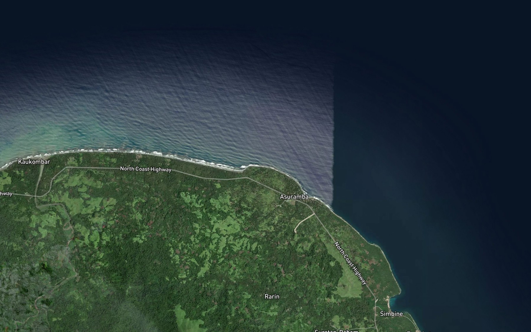 Satellite map of the Tororo River