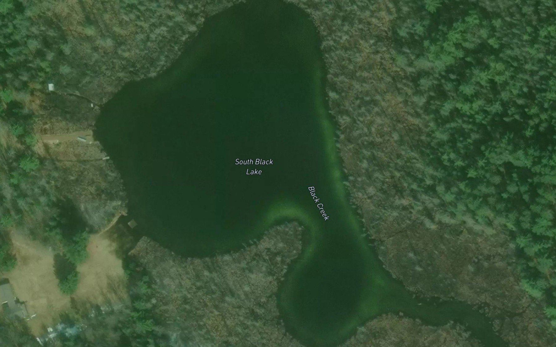 Satellite map of the South Black Lake
