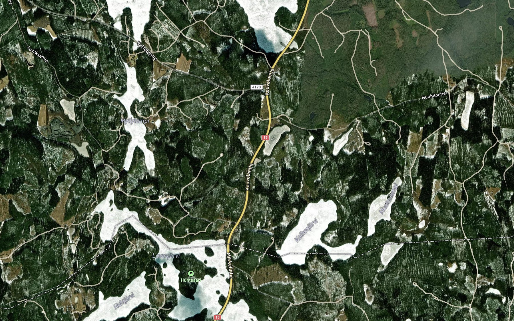 Satellite map of the Pieni Haukilampi