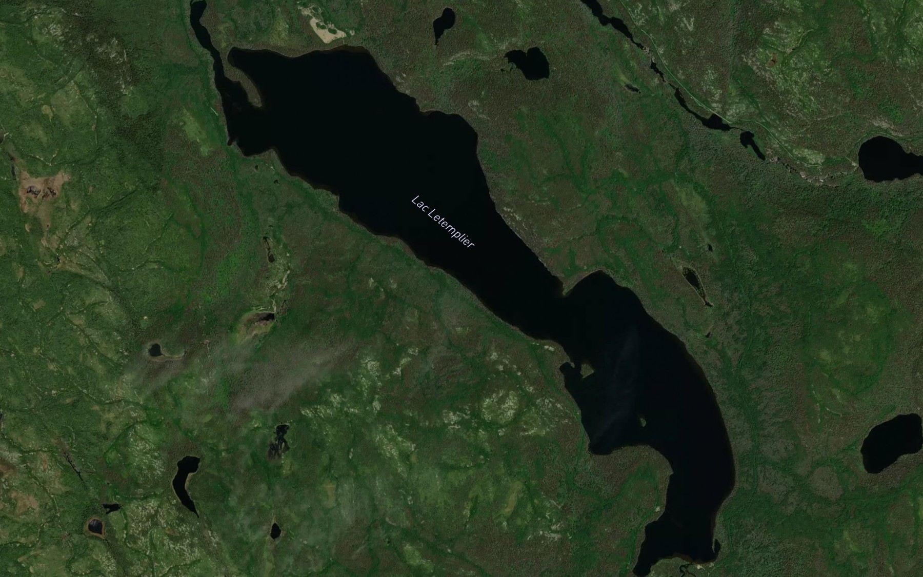 Satellite map of the Lac Letemplier