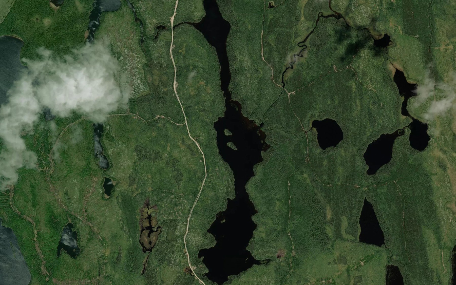 Satellite map of the Lac aux Meuniers