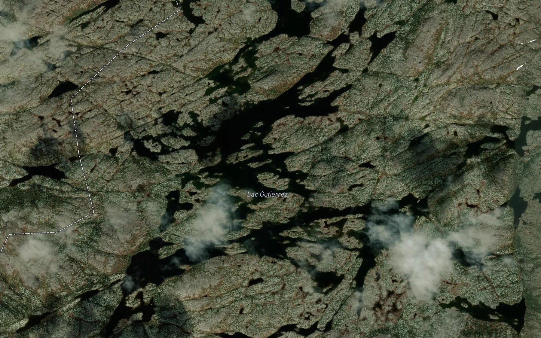 Satellite map of the Lac Gutierrez