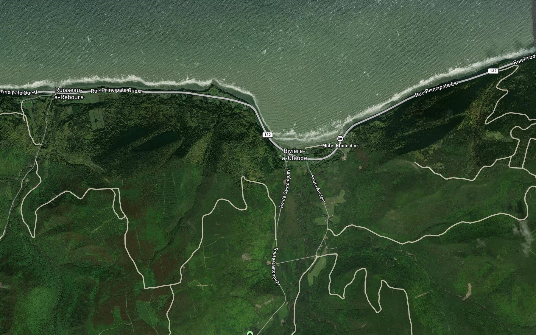 Satellite map of the Coulee Ferree