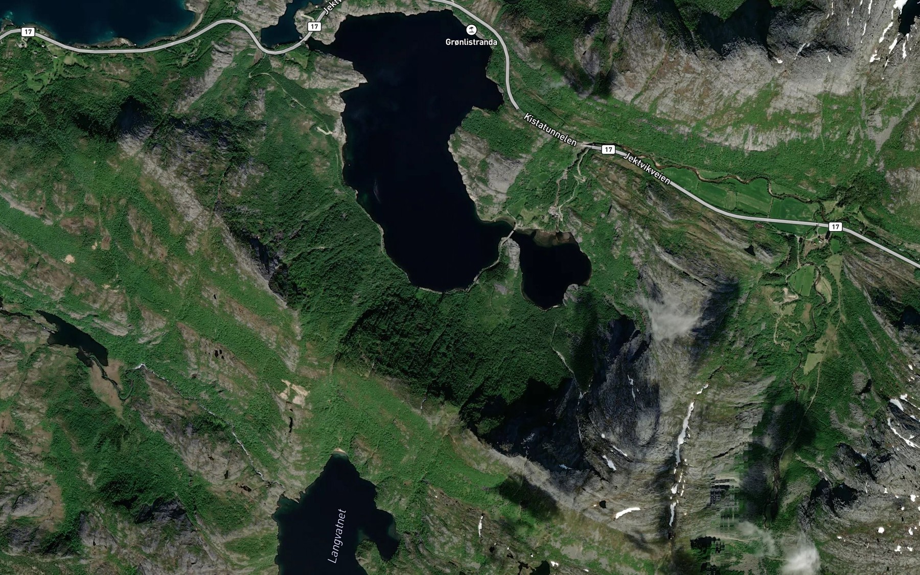 Satellite map of the Melkarvika