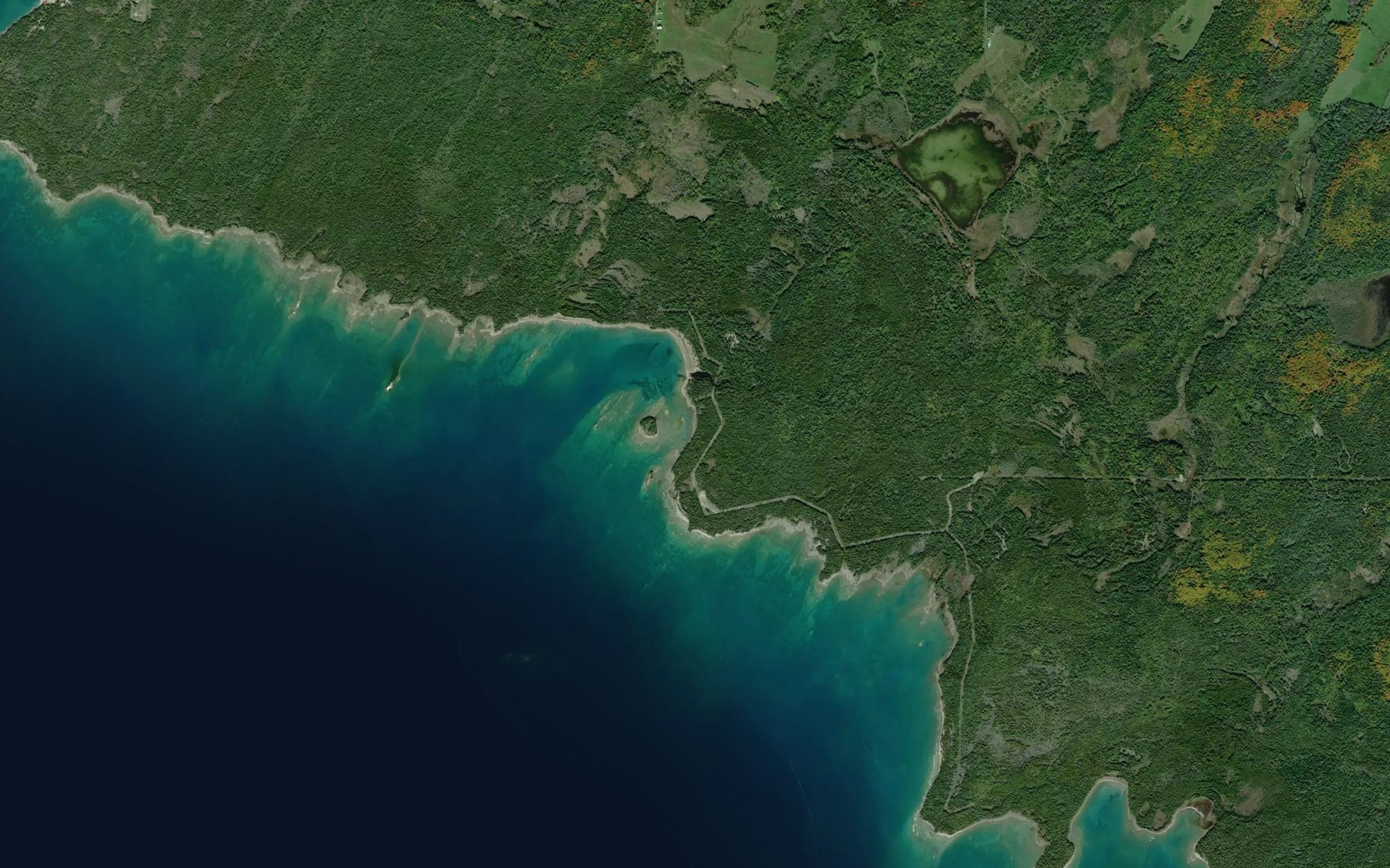 Satellite map of the Timber Bay Creek