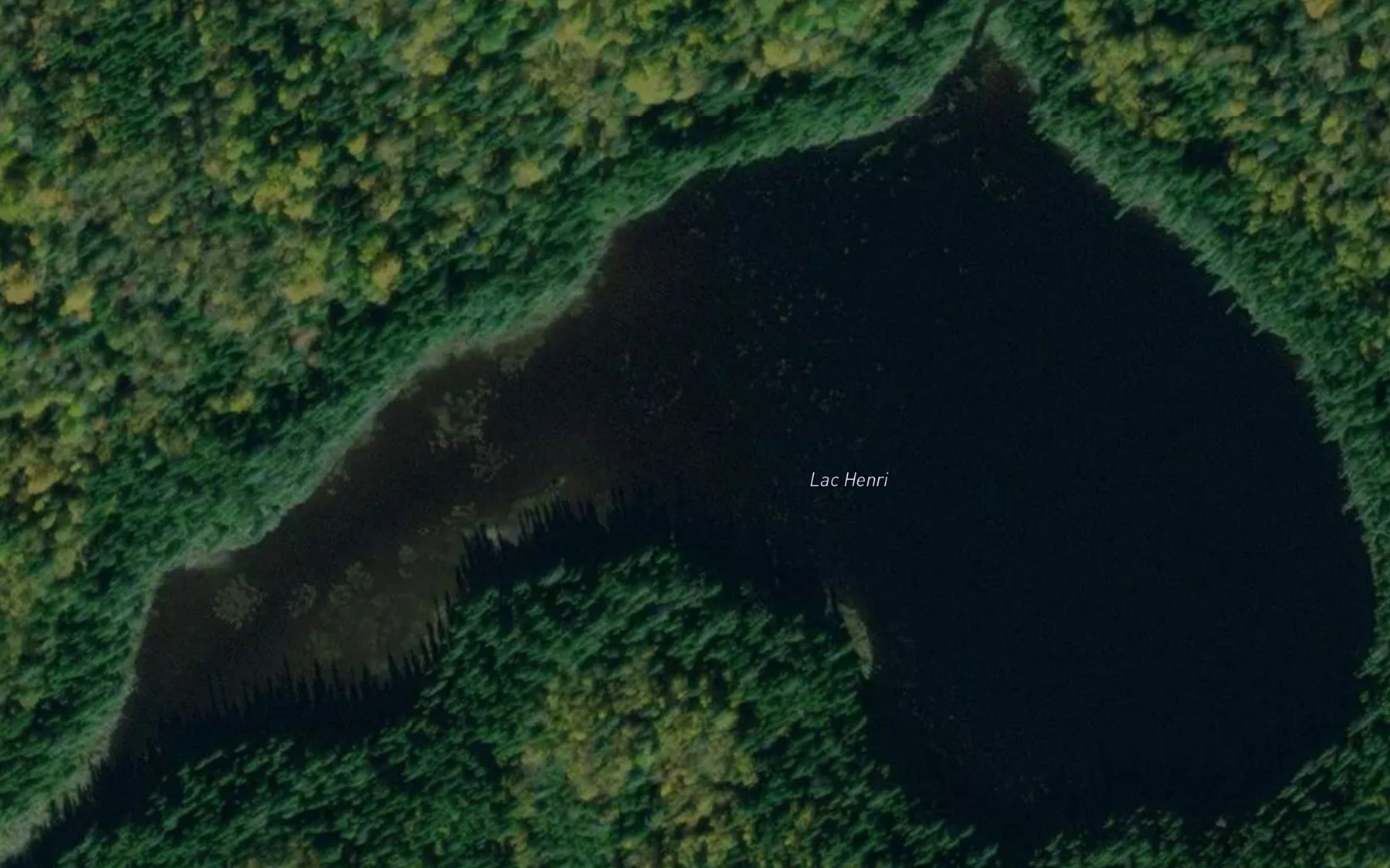 Satellite map of the Lac Henri