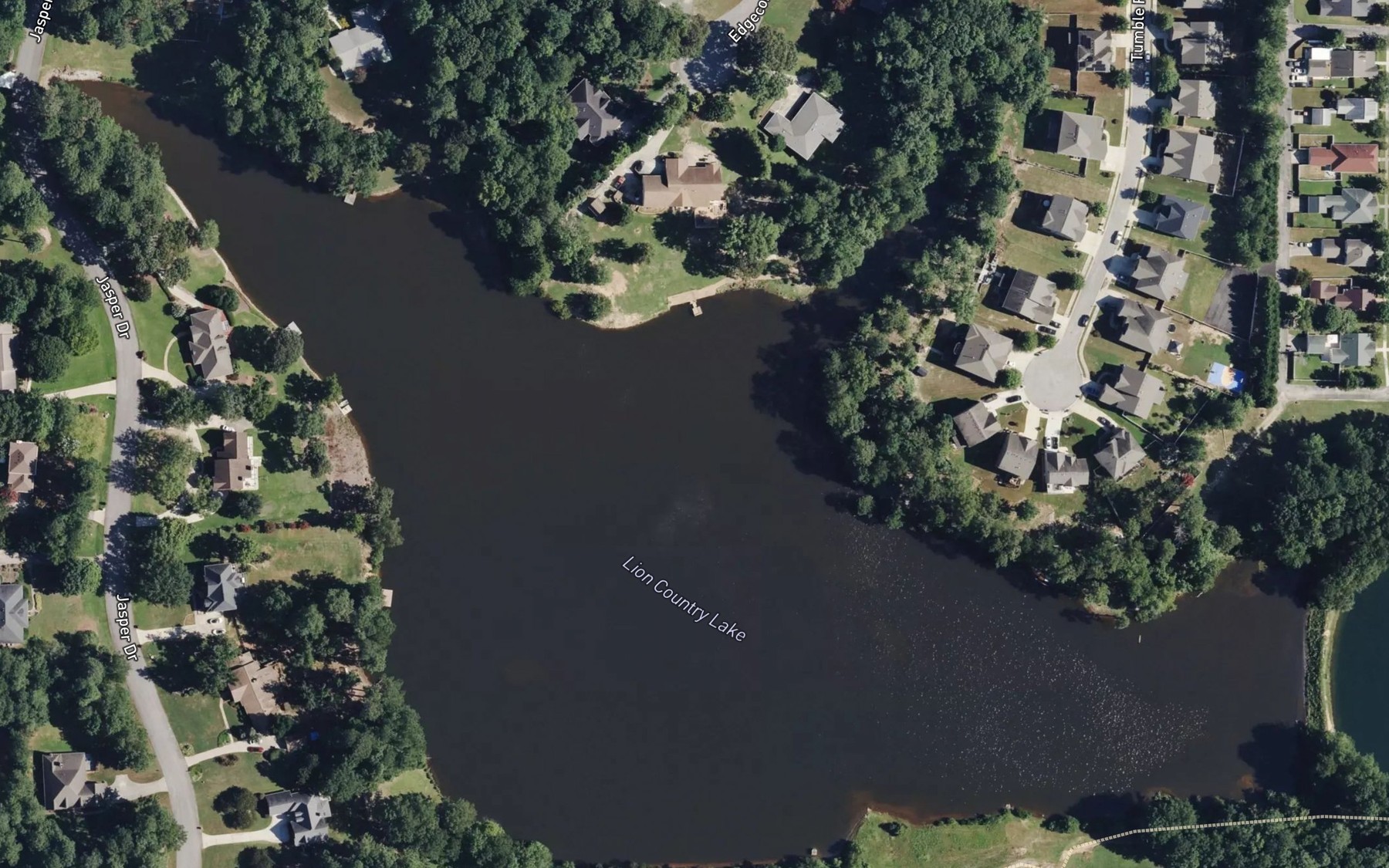 Satellite map of the Lion Country Lake