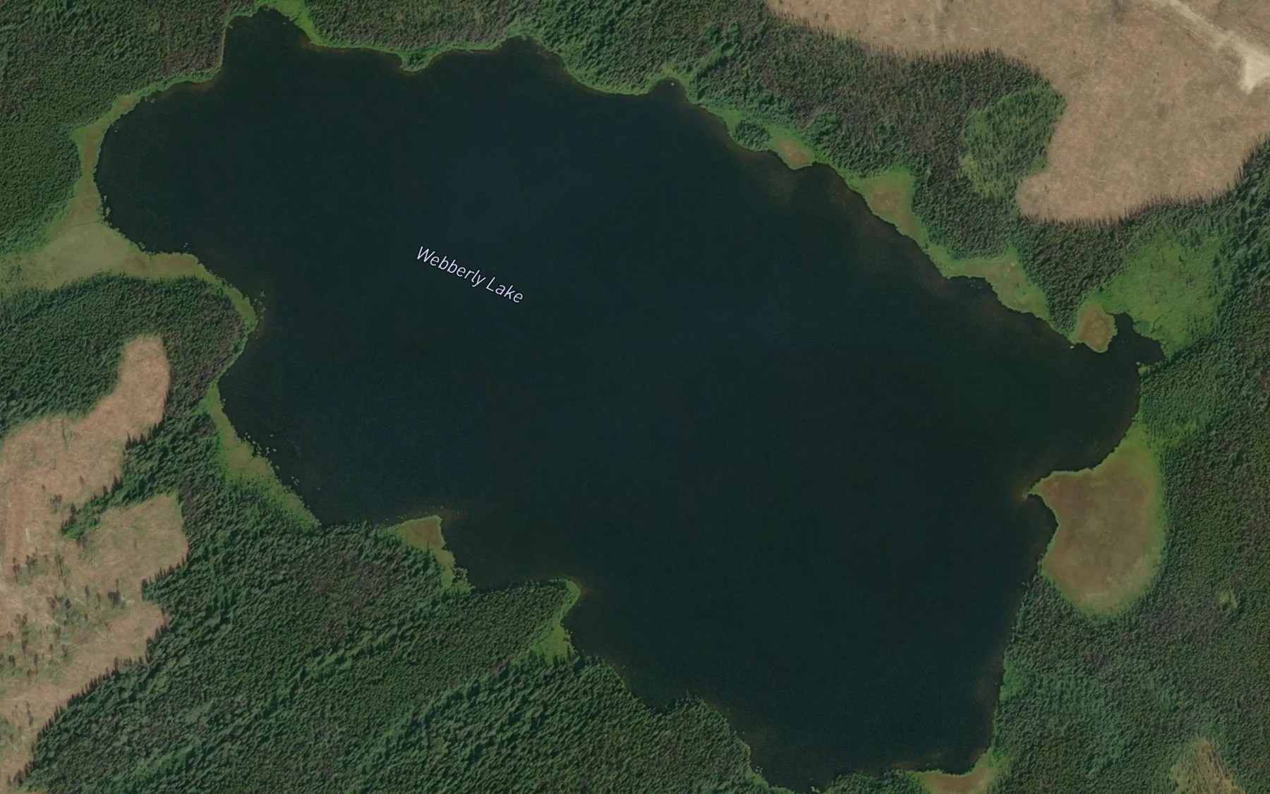 Satellite map of the Webberly Lake