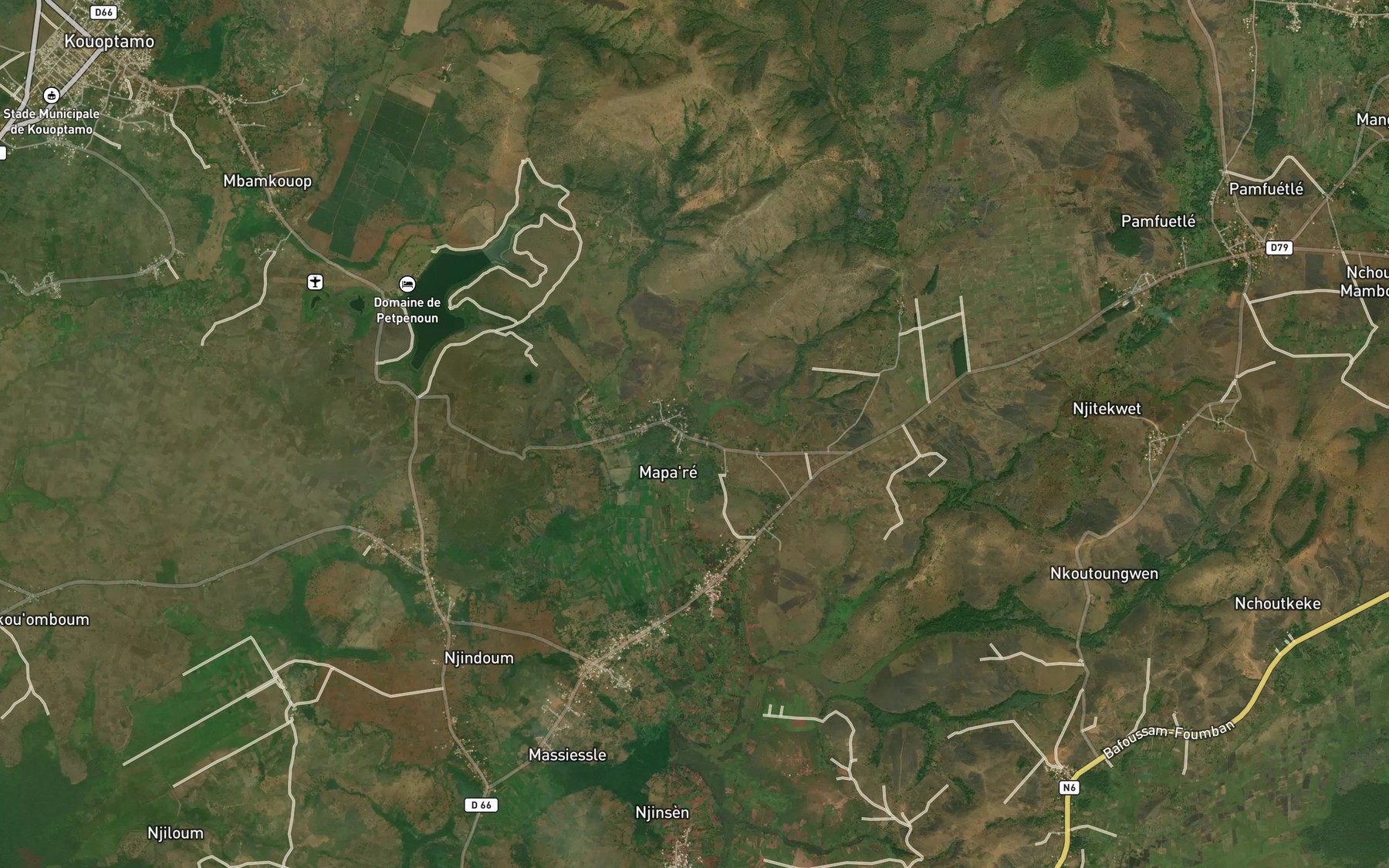Satellite map of the Kwenke