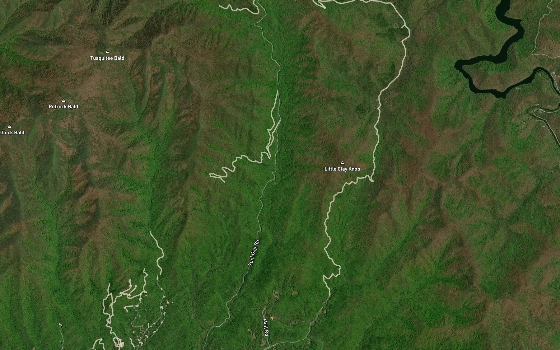Satellite map of the Steve Branch